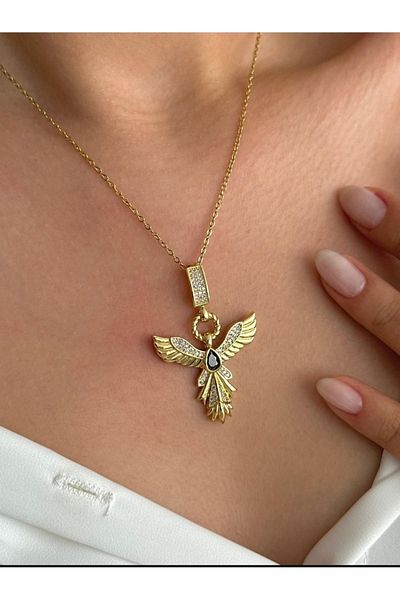 zeynep Z&D Accessory - 316L Gold Phoenix Necklace