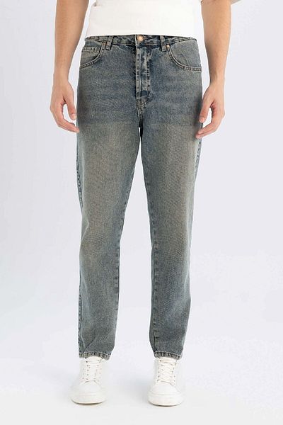DeFacto 100% βαμβακερό τζιν παντελόνι 90's Slim Fit Skinny Fit ψηλόμεσο στενό παντελόνι C7379ax24au