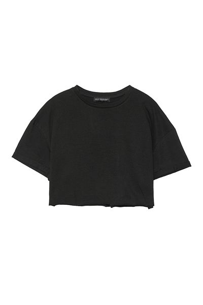 Quzu Crop T-shirt Black
