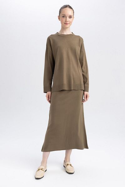 DeFacto Crew Neck Regular Fit Knitwear Sweater Tunic - A9803Ax23Wn