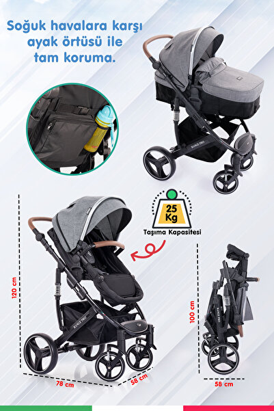 Prego Range Pro Travel Sistem Portbebeli Bebek Arabası
