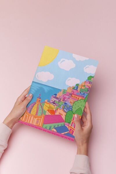 Hello Melody Design Εκτύπωση "POSITANO " από την συλλογή Εκτυπώσεων - Χωρίς π...