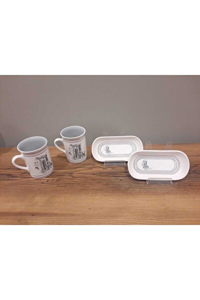 Keramika KERAMİKA 2 KİŞİLİK KUPA TAKIMI COFFEE KAHVE/ÇAY
