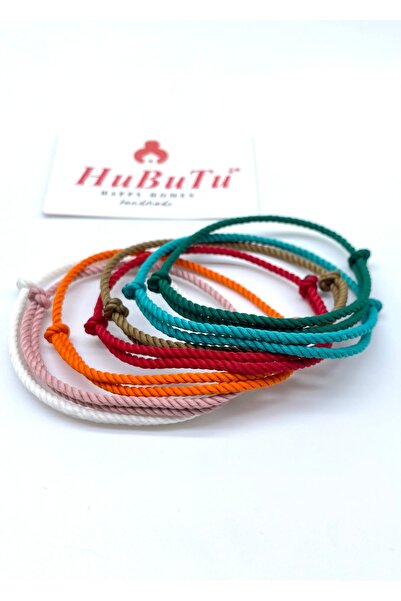 Concept HuBuTU 7 Colors Women's Men's Luck Wish Twisted Rope Bracelet Set