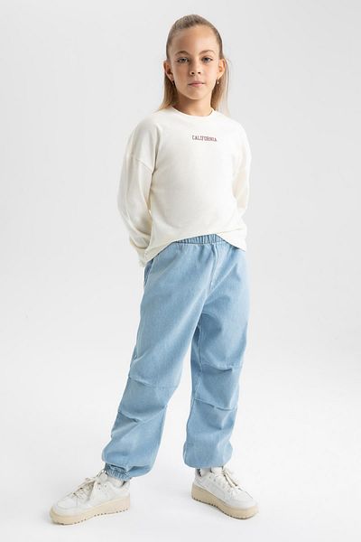 DeFacto Dívčí tričko s dlouhým rukávem Crew Neck - A7430A823Au