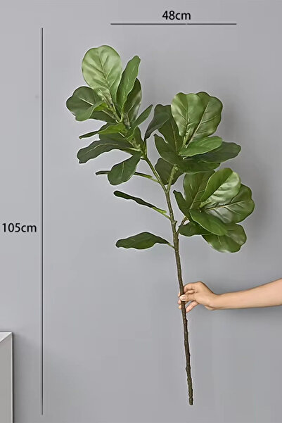 Yapay Çiçek Deposu Yapay Ağac İncir Bitkisi 3 Dallı 105 cm (Saksısız)