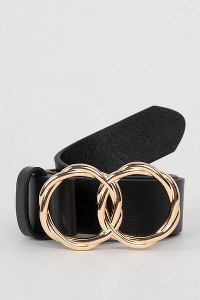 DeFacto Damen-Jeansgürtel aus Kunstleder D3640axns