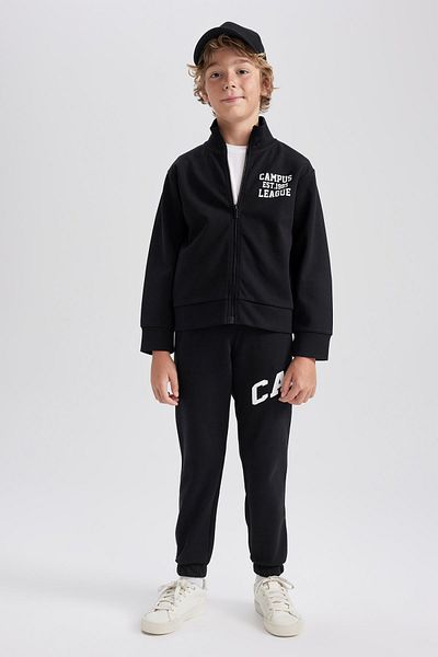 DeFacto Bedrucktes Jungen-Sweatshirt mit Reißverschluss – Stehkragen B1357a823au