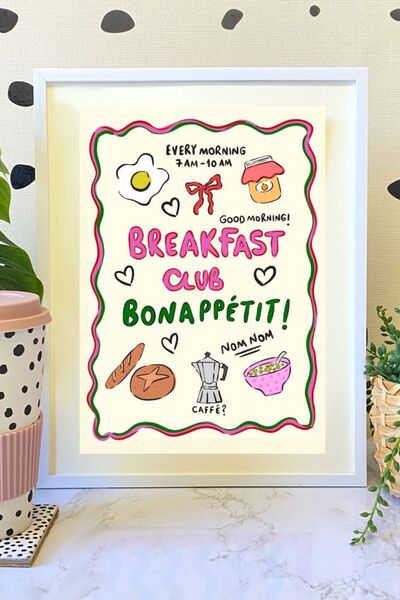 Hello Melody Design Εκτύπωση "BREAKFAST CLUB" από την συλλογή Εκτυπώσεων - Με...