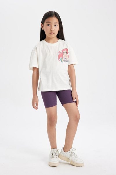 DeFacto Disney Princess Girls' T-Shirt - Relax Fit, Crew Neck, Short Sleeve C2637A824Sm