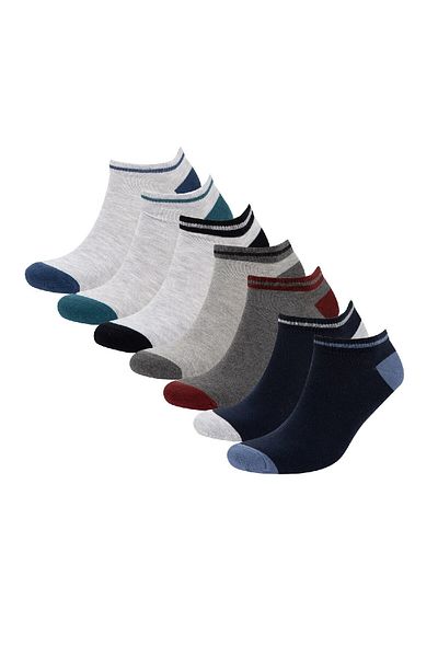 DeFacto 7-Piece Men's Cotton Booties Socks Set - C6771Axns