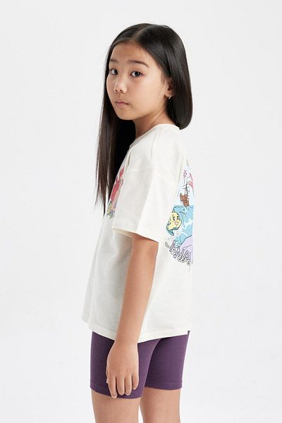 DeFacto Disney Princess Girls' T-Shirt - Relax Fit, Crew Neck, Short Sleeve C2637A824Sm