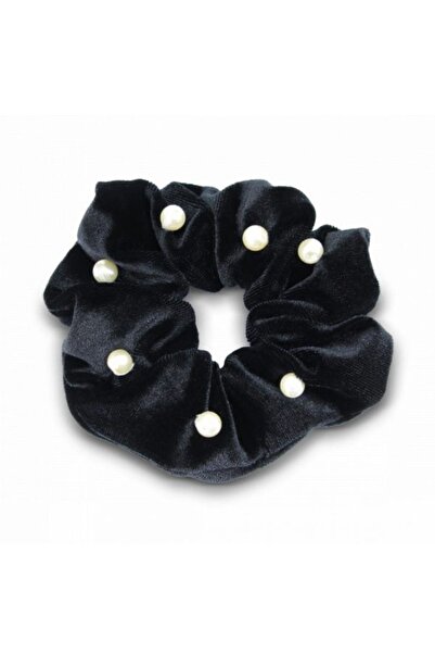 modernist مشبك لؤلؤي مخملي أسود