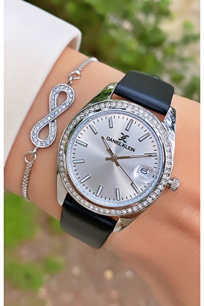 Daniel Klein ساعة يد نسائية باللون الأسود - سوار