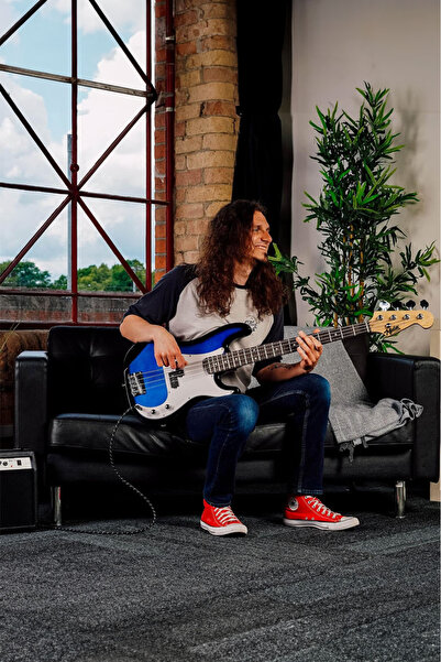 Midex Cbg-460bl 46 Inç 4/4 Yetişkin Amfili Bas Gitar Seti Blue