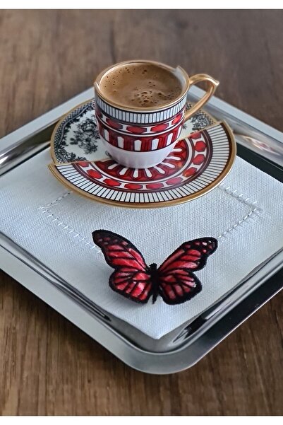 FLAWLESS HOME 2adet 3 Boyutlu Kelebekli Kokteyl Peçetesi | Sunum Peçetesi | Kahve Yanı Peçetesi | Bardak Altığı