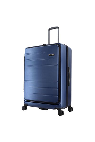 Discovery Patrol Large, TSA Lock, Expandable, 4 Double Wheels, 28 Inch Blue