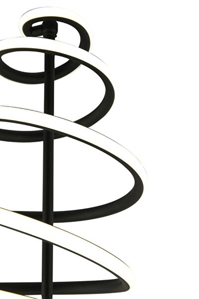 Apliqa Parya Siyah 72 Watt 3 Renkli Led Modern Tasarım Metal Lambader