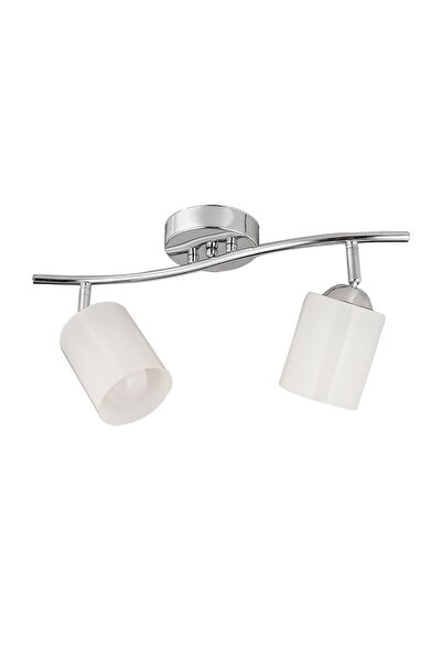 Apliqa Riley 2Li Krom Spot Bardak Camlı Modern Koridor Mutfak Salon Plafonyer Avize