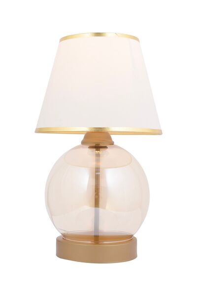 Apliqa Lampon Beyaz Şapkalı Eskitme Masa Lambası Modern Tasarım Salon-yatak Odası Abajur