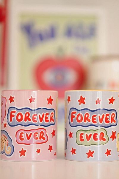 Hello Melody Design Cup Set "FOREVER & EVER" from Hello Melody cup series - Original design digital print 9.5x8 cm