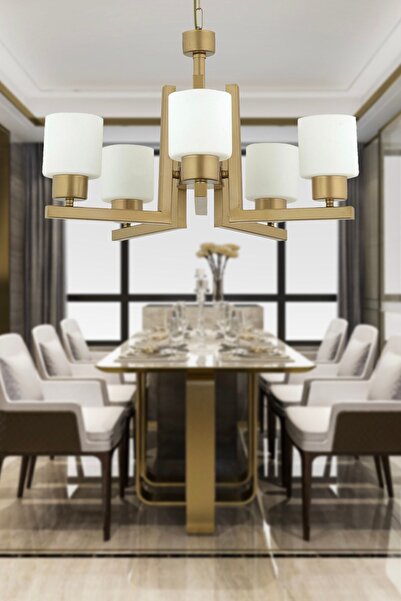 Apliqa Torqu 5 Li Eskitme Boyalı Modern Genç Odası Yatak Odası Salon Avize