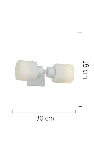 Apliqa Armin 2Li Beyaz Duvar Lambası Ayna Üstü-Yanı Modern Banyo Aplik