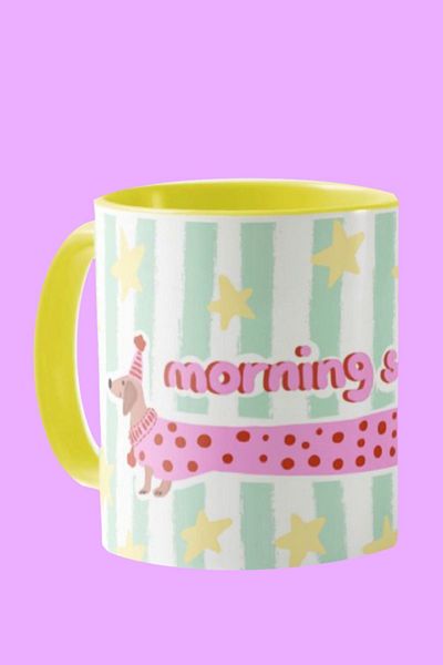 Hello Melody Design SOSIS" Mug from Hello Melody Mug Series - Hand Drawing Original Designed Digital Print Mug 9.5x8 Cm
