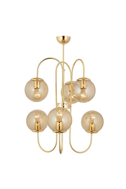 Apliqa Sosa 6Lı Gold Bal Camlı Modern Genç Odası Cafe Restoran için Uygun Sal...