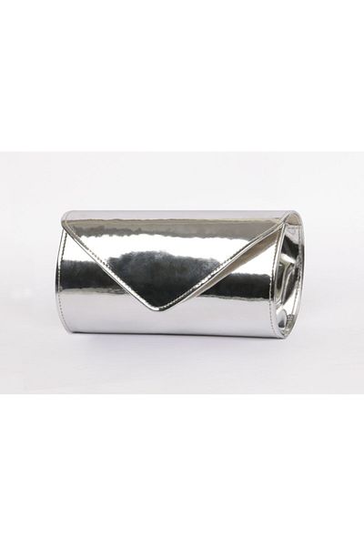 efnanstore Βραδινή τσάντα με ασημί καθρέφτη