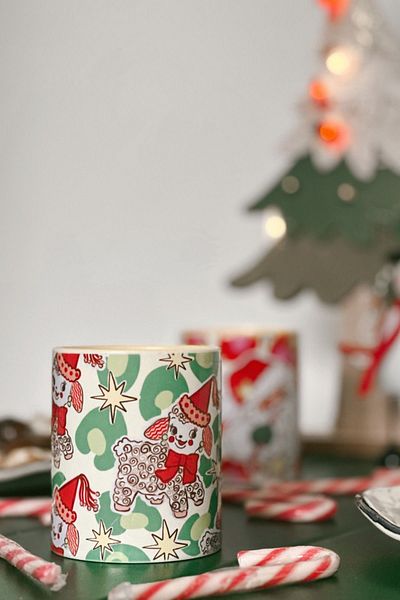 Hello Melody Design Mug "FESTIVE ZUZU" from Hello Melody mug series - Original design digital printing mug 9.5x8 cm