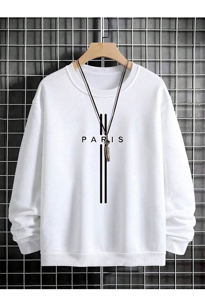 Revasser PARIS Special Colorful Unisex Oversize Φούτερ - Crew Neck, Βαμβακερό