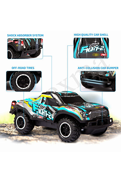 welcomein Full Fonksiyon Led Işıklı Gövde 1:20 Off Road Şarjlı Rc Uzaktan Kumandalı Yarış Arabası