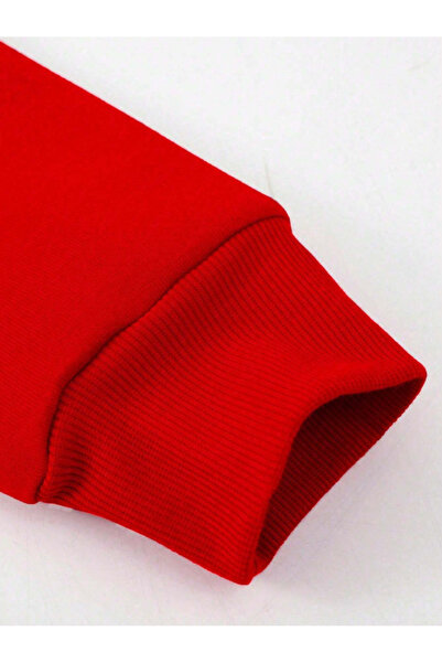 Revasser Unisex Kadın/Erkek NEVER Renkli Oversize Bisiklet Yaka Pamuklu Sweatshirt