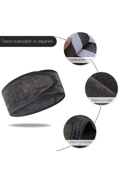 Mokita Home Βαμβακερή πετσέτα κεφαλόδεσμος - Sportsman Makeup Headband Sweatband με απλή μπούκλα και ταινία Velcro
