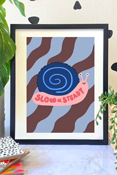 Hello Melody Design Εκτύπωση "SLOW" από την συλλογή εκτυπώσεων - Με μαύρο πλα...