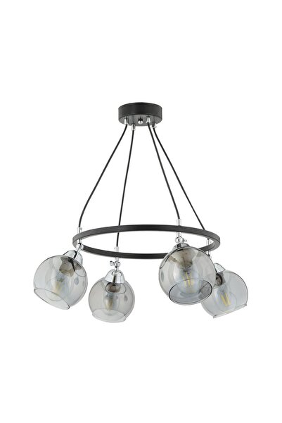 Apliqa Flora 4 Lü Krom Detaylı Modern Yatak Odası Mutfak Oturma Odası Salon Avize