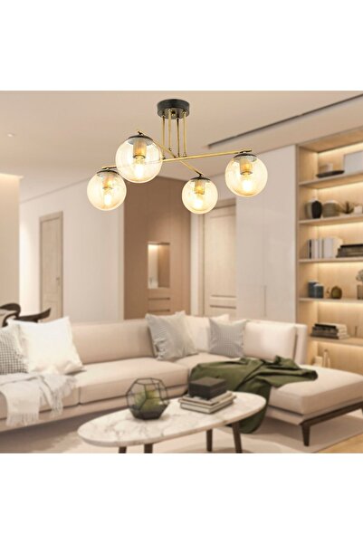 Apliqa Mali 4 Kollu Eskitme Balcam Modern Yatak Odası Mutfak Salon Avize