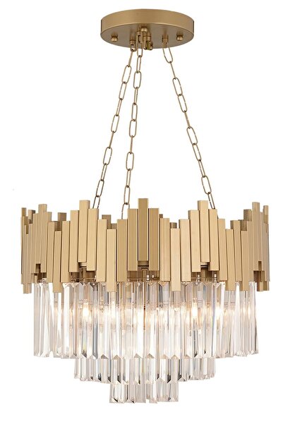 Apliqa Navona Eskitme Kristalli, Taşlı Modern Tasarım Kristal Salon Avize