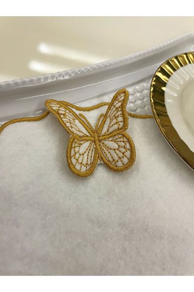 AYNAKIŞÇEYİZ 6 bucăți 3D model fluture broderie broderie pâslă cafea șervețel de prezentație