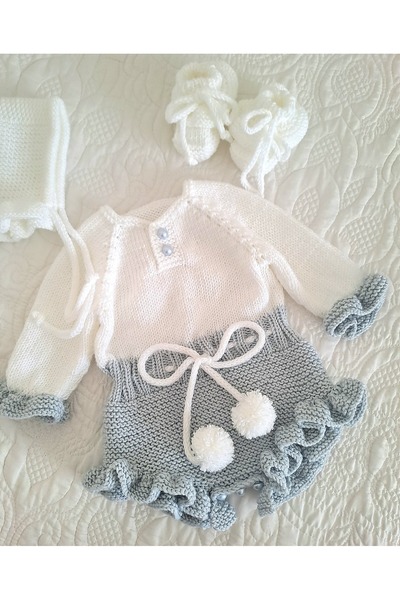 İLHANLAR El Örgüsü Bebek Takımı 3 lü