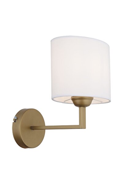 Apliqa Zadie Tekli Beyaz Şapkalı Eskitme Duvar Lambası Yatak Odası-yatak Başı-banyo Için Modern Aplik