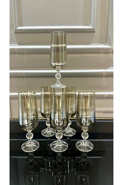 Genel Markalar Kristal Füme Kahve Yanı Su Bardağı