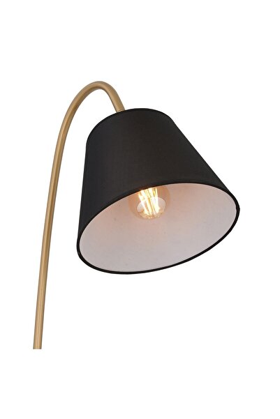 Apliqa Algina Eskitme Şapkalı Ayaklı Abajur Lamba Retro Metal Lambader