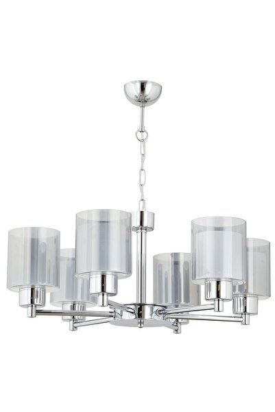 Apliqa Goldie 6 Lı Krom Kaplama Modern Yatak Odası Salon Avize