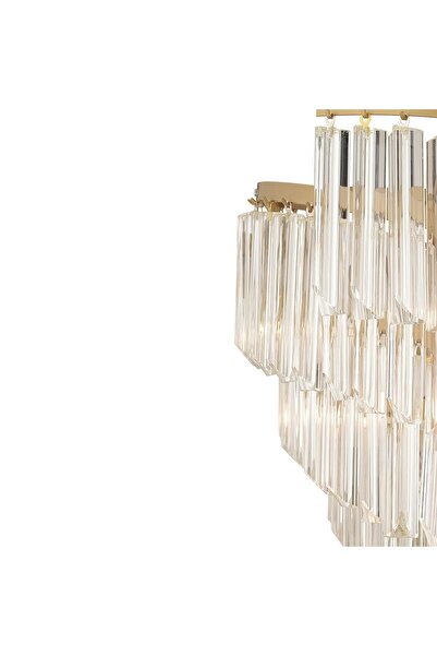 Apliqa Arizona Eskitme Kristalli, Taşlı Modern Tasarım Kristal Salon Avize