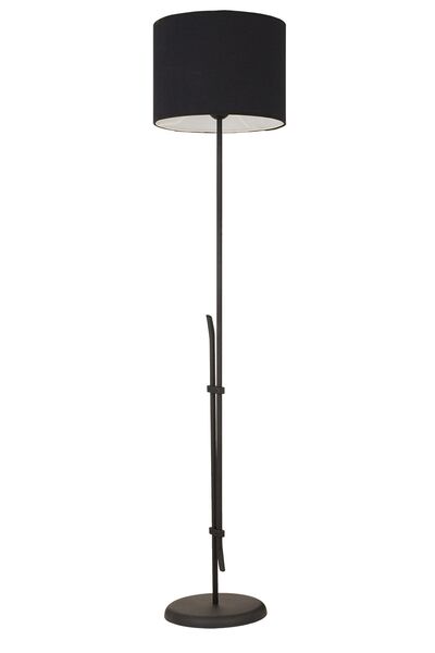 Apliqa Jolly Siyah Şapkalı Siyah Modern Tasarım Ayaklı Abajur Lamba Metal Lambader