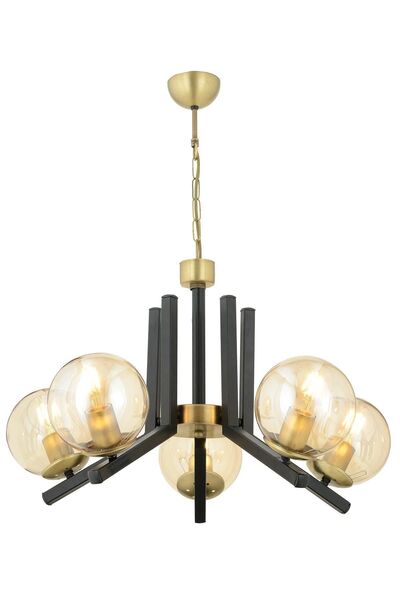 Apliqa Mikel 5 Li Siyah Eskitme Modern Yatak Odası Mutfak Oturma Odası Retro Salon Avize