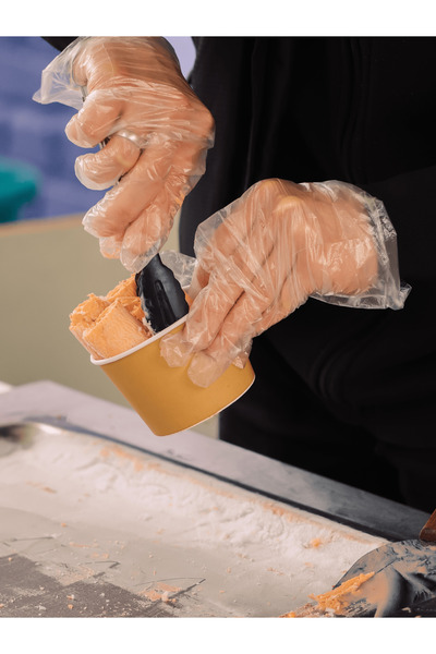 PALPAK Tek Kullanımlık Pe Şeffaf Eldiven 100'lü