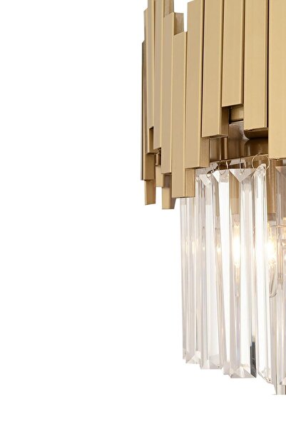 Apliqa Navona Eskitme Kristalli, Taşlı Modern Tasarım Kristal Salon Avize